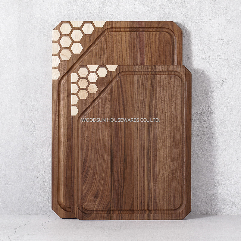 Woodsun Thick Butcher Hardwood Green Cutting Boards Wooden Black Walnut