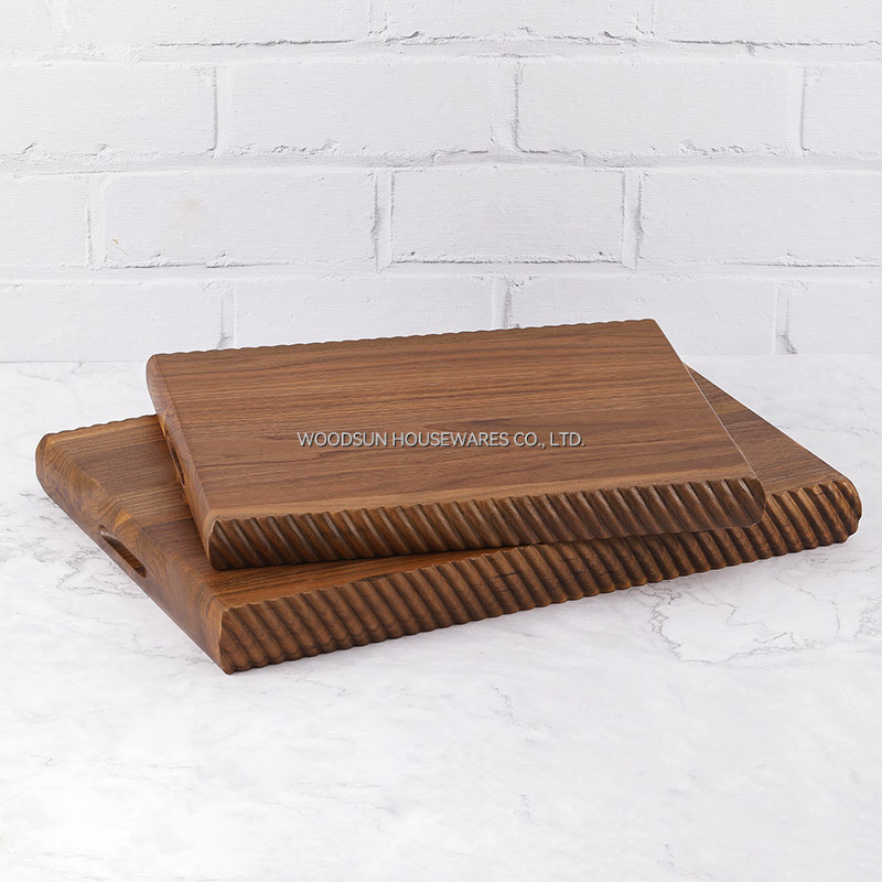 Woodsun Black Walnut Spiral Texture Design Wooden Walnut Kitchen Cutting Board