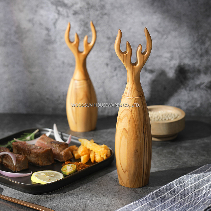 Woodsun Olive Wood Pepper Mill Premium Salt And Pepper Grinders