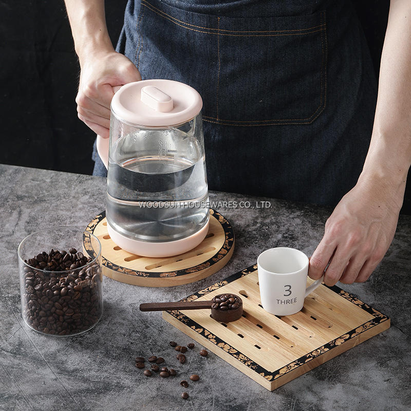 Woodsun Laser Engraving Rubber Wood Wooden Trivet 2026