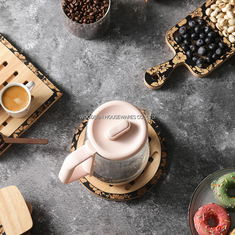 Woodsun Laser Engraving Rubber Wood Wooden Trivet 2026