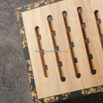 Woodsun Laser Engraving Rubber Wood Wooden Trivet 2026