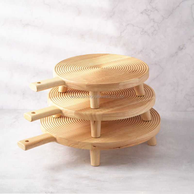 Woodsun 2025 Gift Party Tabla De Cortar Round Wood Charcuterie Boards Cutting Board