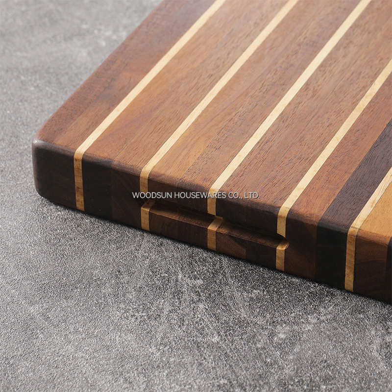 Woodsun Vertical Texture Design Checkerboard Small Cutting Board New Custom Logo Cutting Board