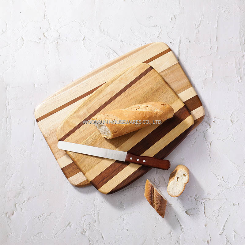 Woodsun Carbonized Acacia Rubber Wood Cutting Boards Bulk Wooden Chopping 2026