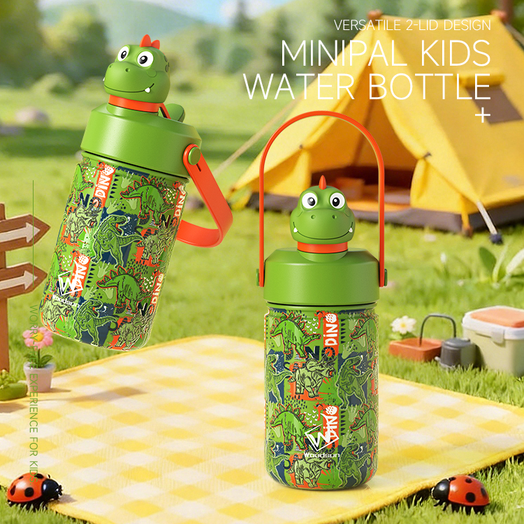 2027 Kids Water Bottle With Straw Lid Vacuum Insulated