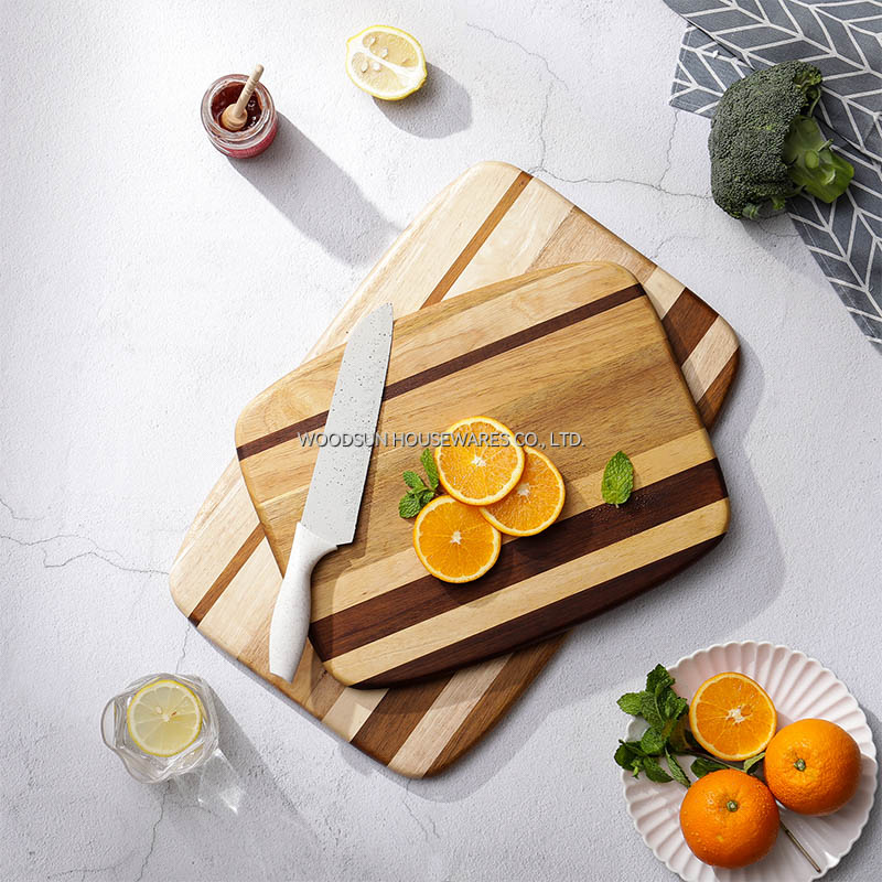 Woodsun Carbonized Acacia Rubber Wood Cutting Boards Bulk Wooden Chopping 2026