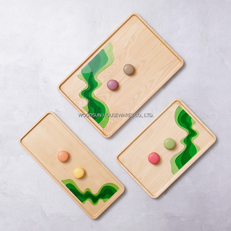 Woodsun Wooden Serving Plates For Food Wood Dessert Plate