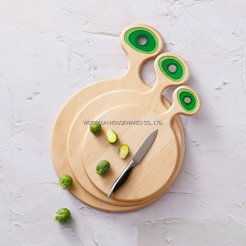 Woodsun Tabla De Cortar Wooden Cutting Boards Chopping Blocks Set For Outdoor Camping