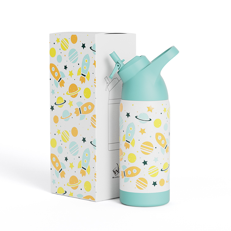 Double Walled Insulated 18/8 Stainless Steel Vacuum Flask Sport Water Bottle With Straw Easy Carry