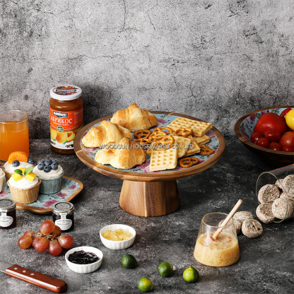 Wooden Custom Wooden Cake Plate Stand Wedding for Serving