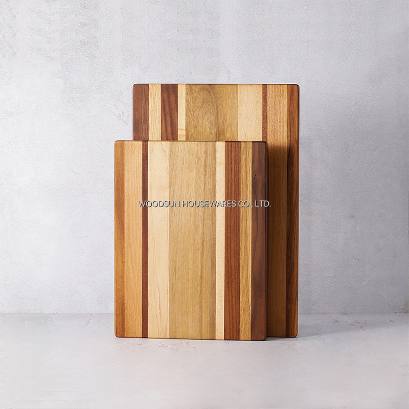 Woodsun Black Walnut Oak Carbonized Ash Hard Maple Acacia Sapele Teak Butcher Chopping Cutting Block Board Rectangle