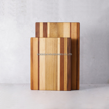 Woodsun Black Walnut Oak Carbonized Ash Hard Maple Acacia Sapele Teak Butcher Chopping Cutting Block Board Rectangle