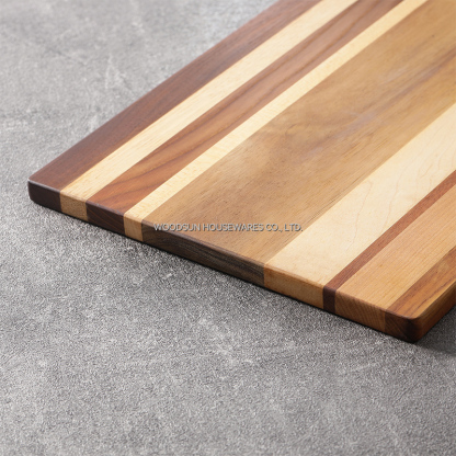Woodsun Black Walnut Oak Carbonized Ash Hard Maple Acacia Sapele Teak Butcher Chopping Cutting Block Board Rectangle