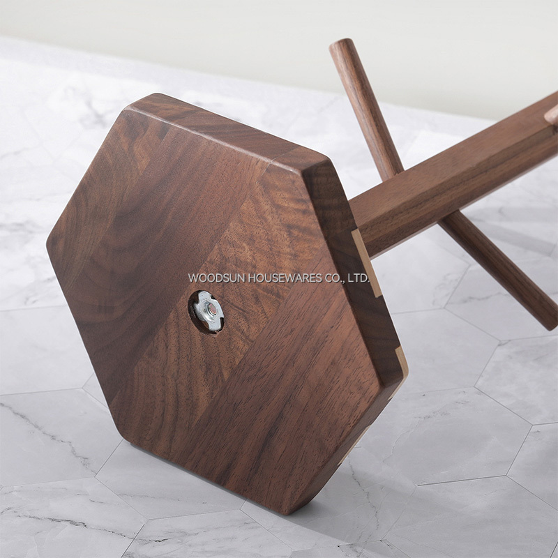 Woodsun Custom Hanging Black Walnut Coffee Mug Tree Holder Stand Rack