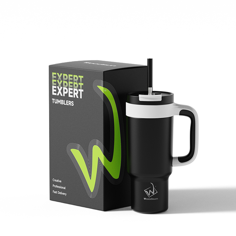 VIGOR Series Custom Logo Keep Water Hot And Cold Double Wall Black Tumbler With Straw Lid