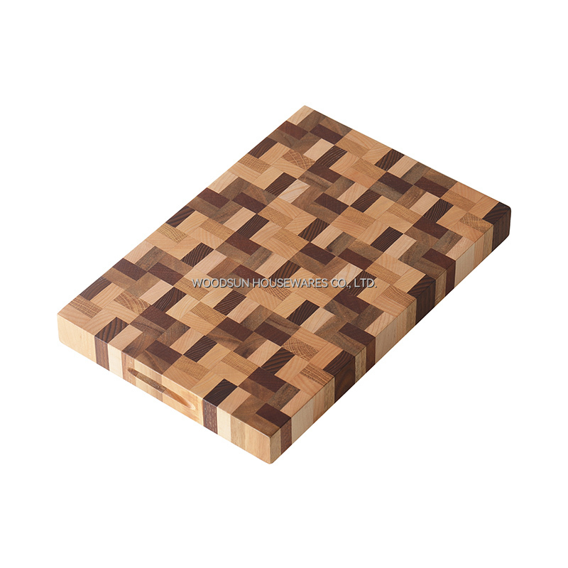 Woodsun Ash Oak Checkerboard Butcher BlockMultifunctional Cutting Board for Kitchen