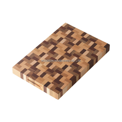 Woodsun Ash Oak Checkerboard Butcher BlockMultifunctional Cutting Board for Kitchen