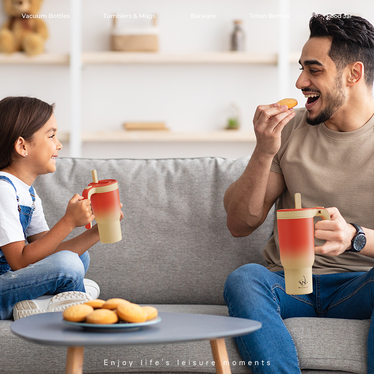 New Design Auto Flow Leakproof Insulated Stainless Steel Tumbler 40 Oz Rainbow