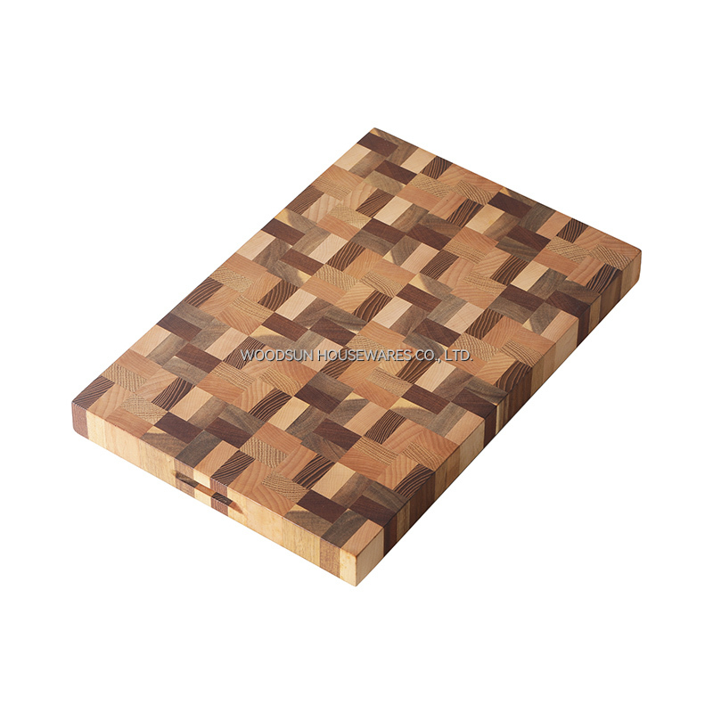 Woodsun Ash Oak Checkerboard Butcher BlockMultifunctional Cutting Board for Kitchen