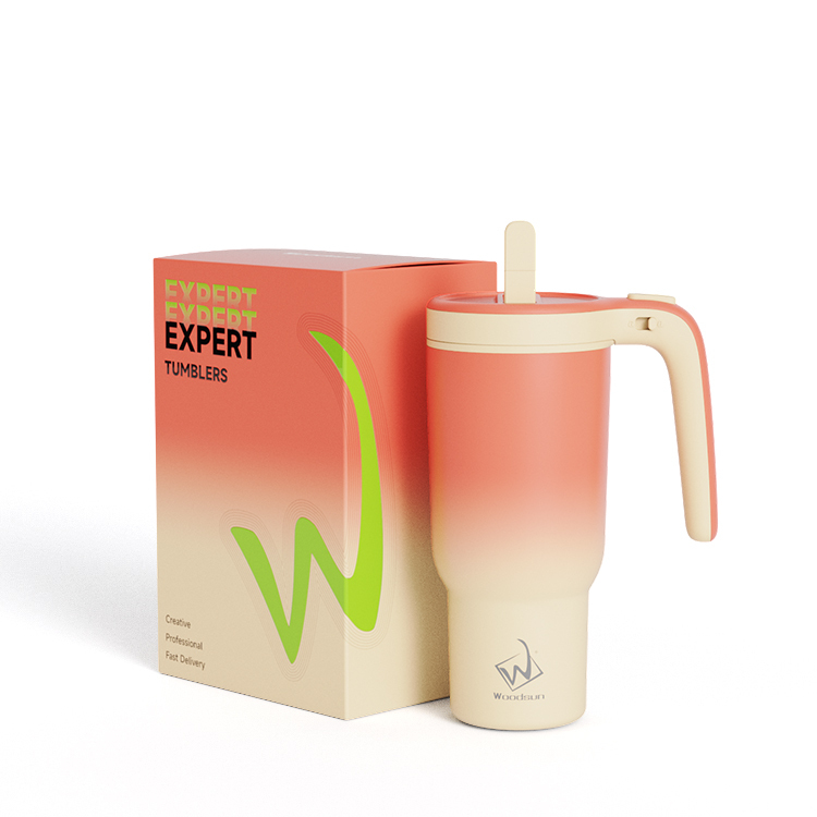 New Design Auto Flow Leakproof Insulated Stainless Steel Tumbler 40 Oz Rainbow