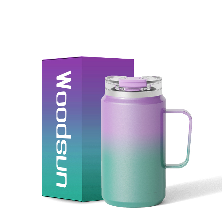 Wholesale Double Stainless Steel Double Wall Coffee Reusable Mug Cups With Lids And Straws