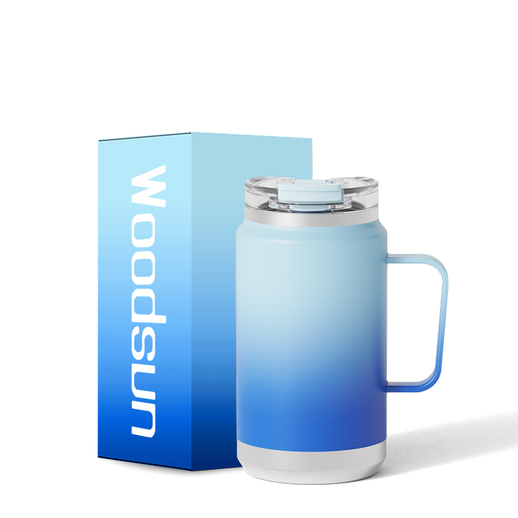 Wholesale Double Stainless Steel Double Wall Coffee Reusable Mug Cups With Lids And Straws