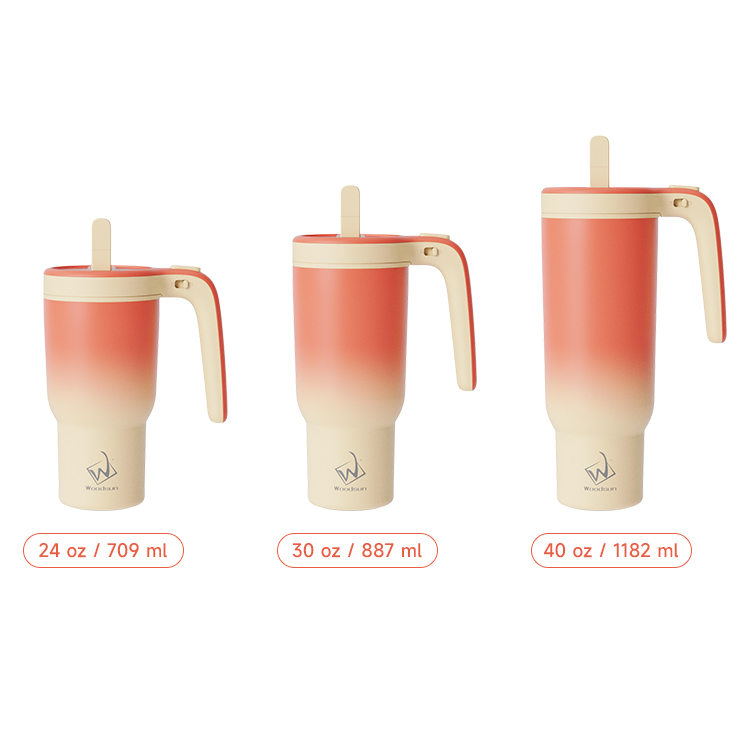 New Design Auto Flow Leakproof Insulated Stainless Steel Tumbler 40 Oz Rainbow