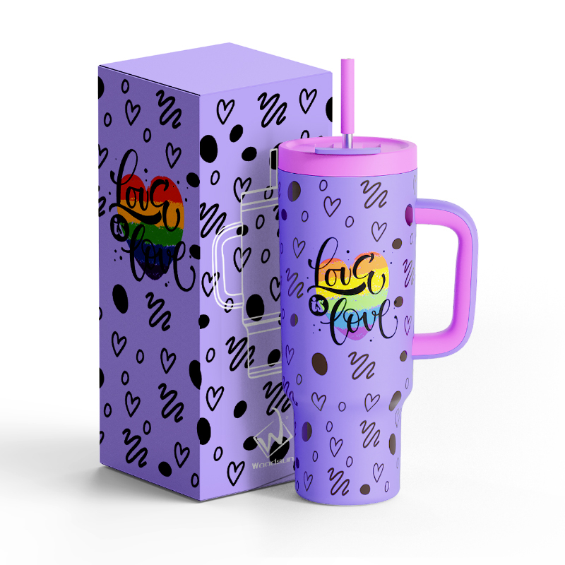Manufacturer LGBT Stainless Steel Laser Engraved Logo 40Oz Customised Tumblers For Pride Parade