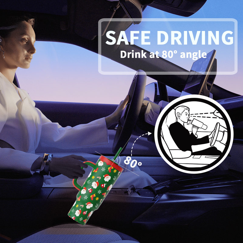 New Christmas Gifts Tumbler Christmas Cups 40 Oz Insulated Tumbler With Straw And Handle For Sale