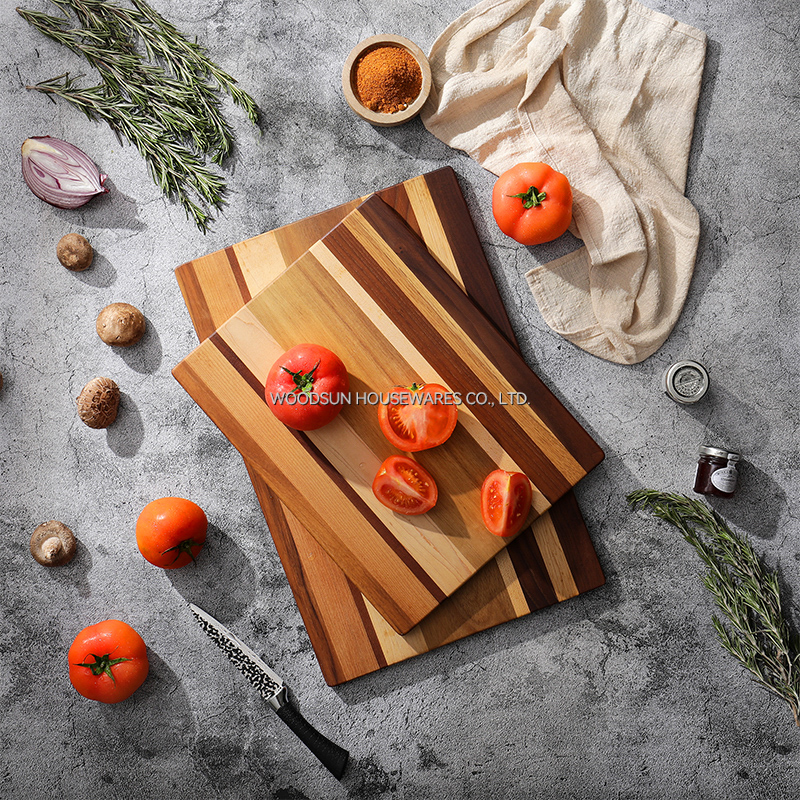 Woodsun Black Walnut Oak Carbonized Ash Hard Maple Acacia Sapele Teak Butcher Chopping Cutting Block Board Rectangle
