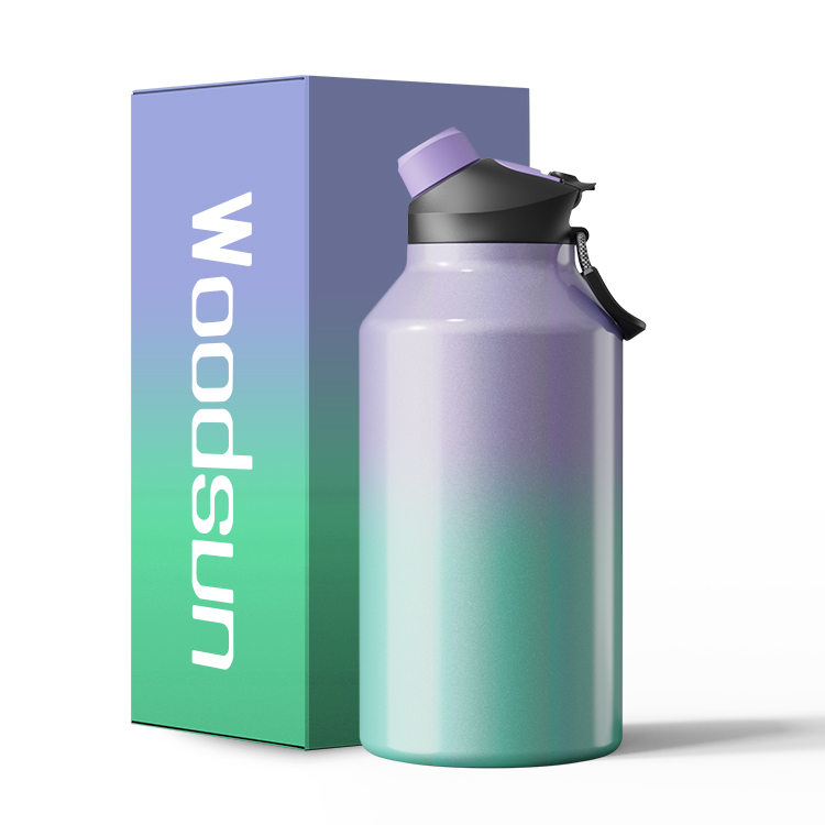 Fitness Double Walled Flask Water Bottle Insulated Stainless Steel WaterBottle With Straw