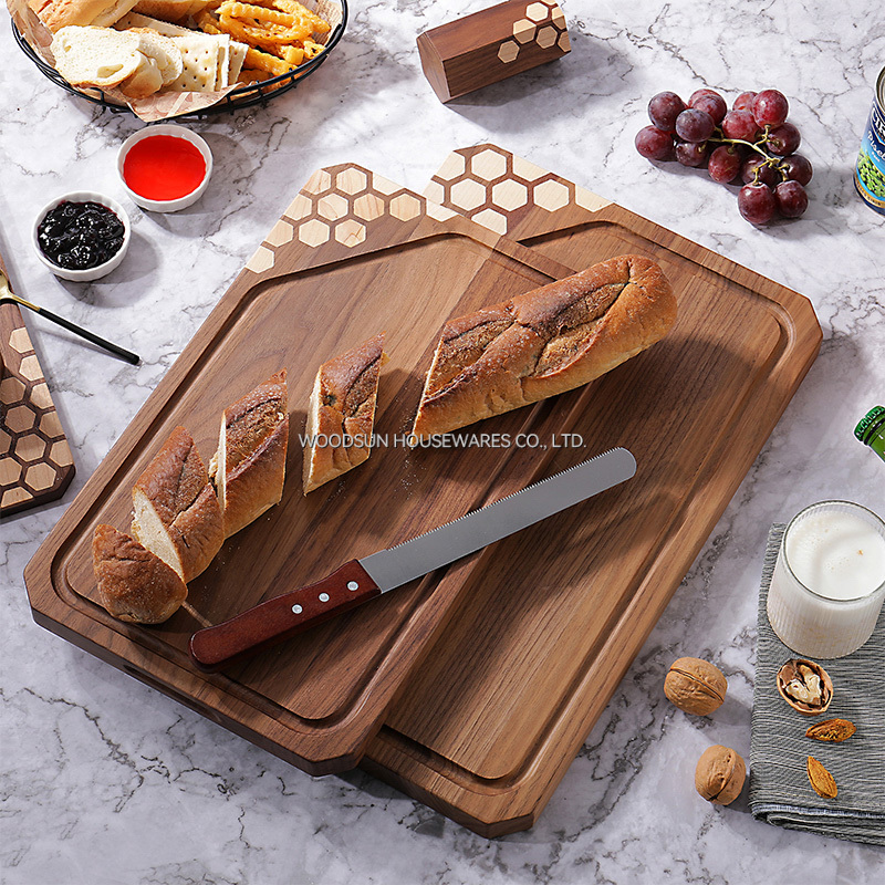 Woodsun Thick Butcher Hardwood Green Cutting Boards Wooden Black Walnut
