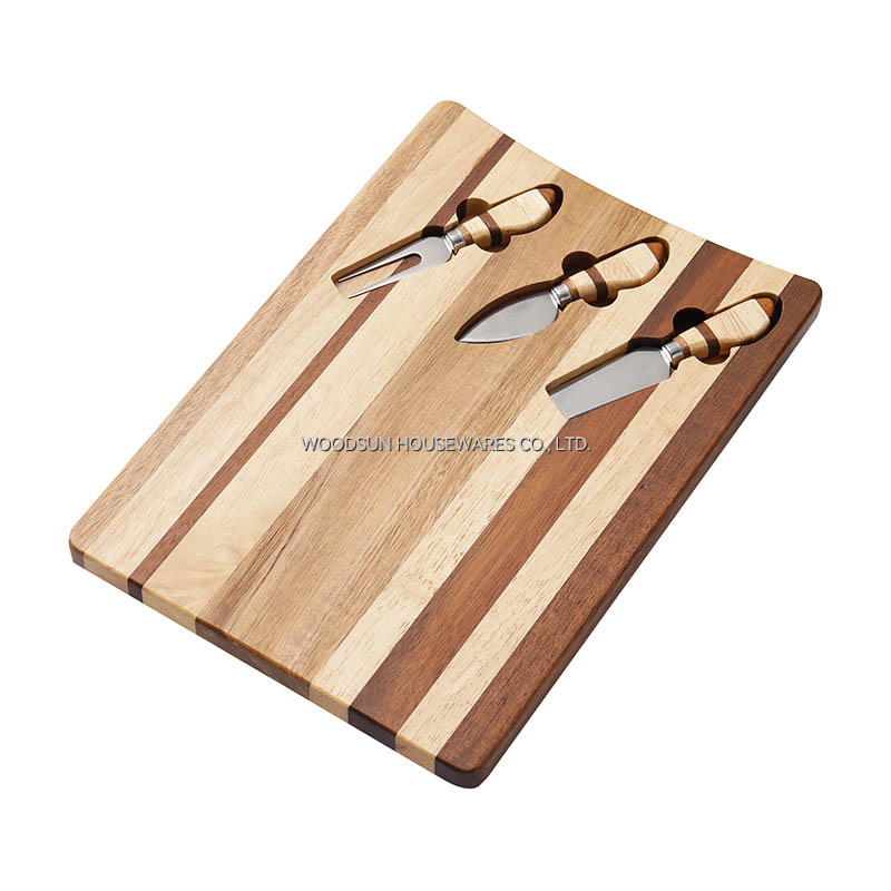 Woodsun Acacia Rubber Cheese Cutting Board Block