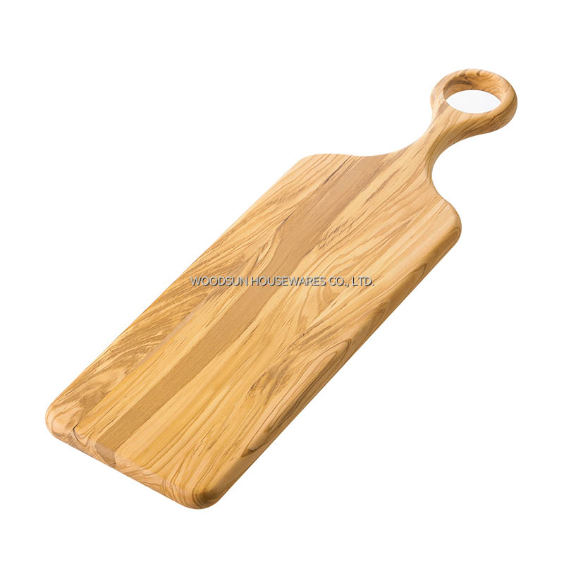 Woodsun Olive Wood Turkish Restaurant Serving Cutting Board Tray With Handle