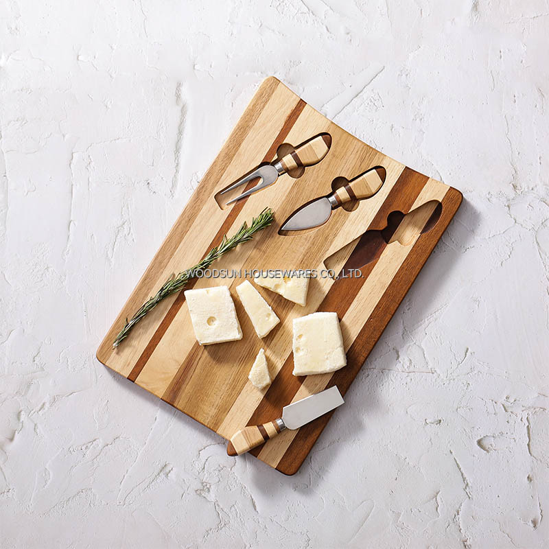 Woodsun Acacia Rubber Cheese Cutting Board Block