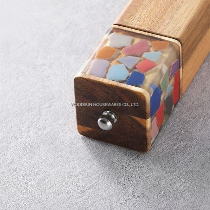 Woodsun Restaurant Hotel Home Kitchen Wood Salt and Pepper Mill Grinder Set Manufacturer