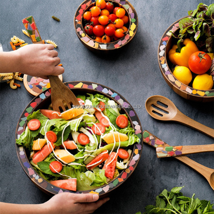 Woodsun Cooking Accessory Tools Spatula Spaghetti Spoon Wooden Cutlery for Kitchen