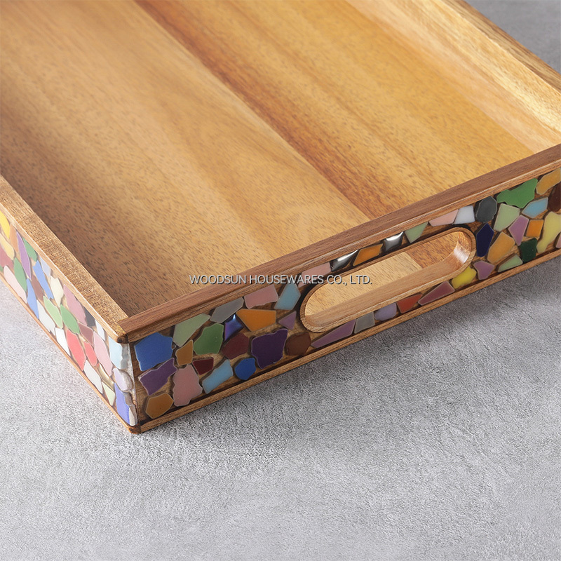 Woodsun Custom Luxury Cake Storage Serving Tray in Wood