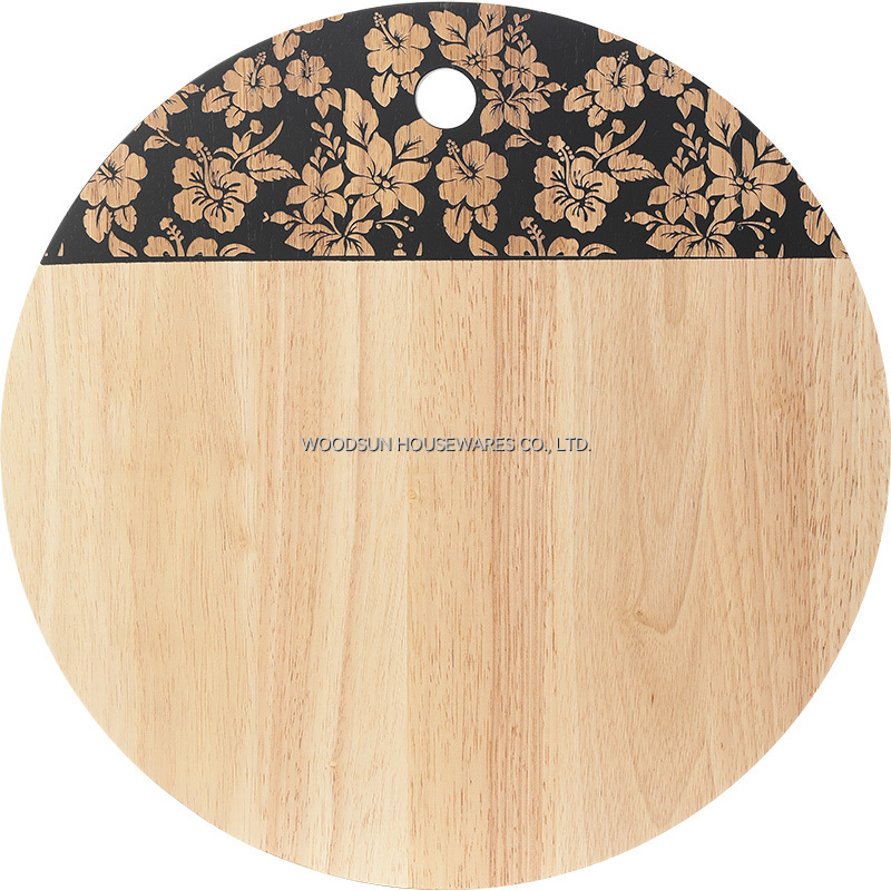 Woodsun Vegetables Wooden Chopping Block Bread Cutting Board