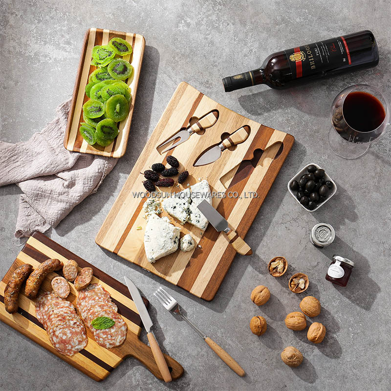 Woodsun Acacia Rubber Cheese Cutting Board Block