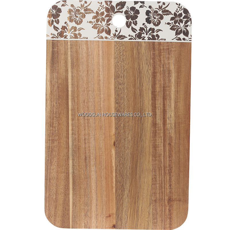 Woodsun 2025 Laser Engraving Slicing Wooden Custom Cutting Board Kitchen Acacia Wood Serving Board