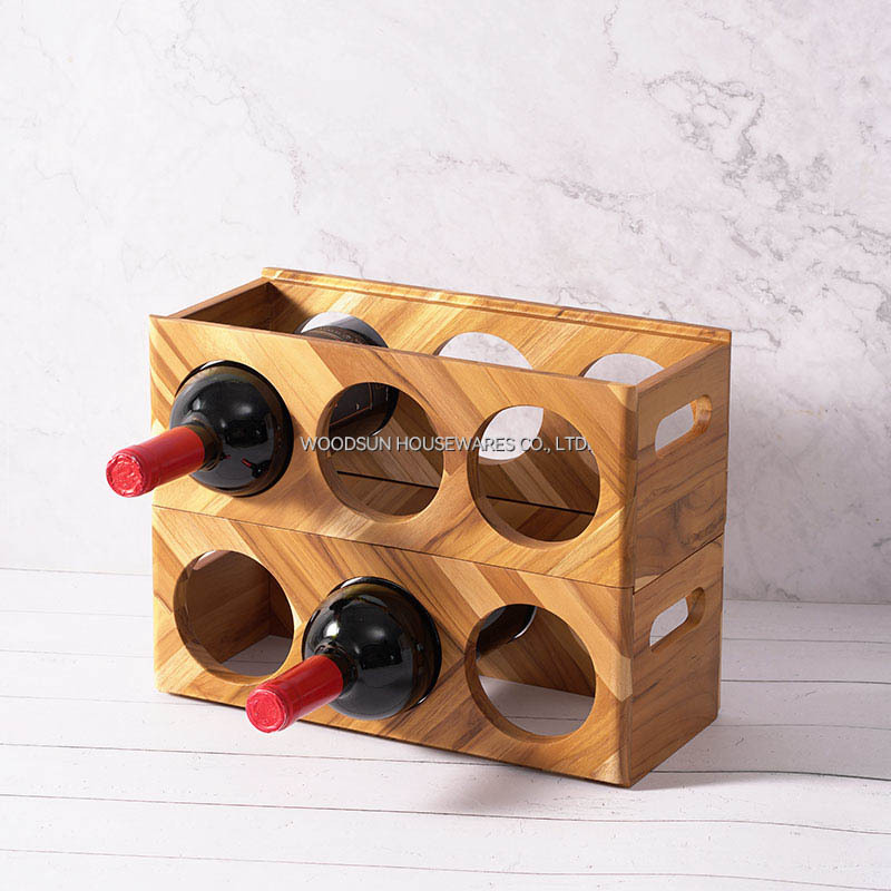 Woodsun Custom Wood Stackable Wine Wooden Racks