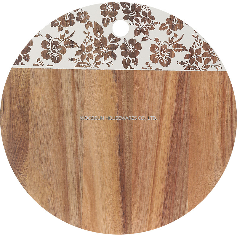 Woodsun Vegetables Wooden Chopping Block Bread Cutting Board