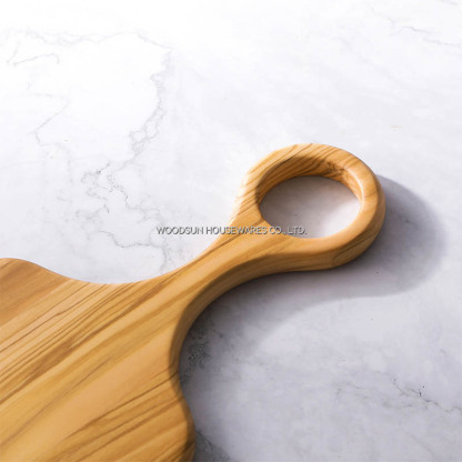 Woodsun Olive Wood Turkish Restaurant Serving Cutting Board Tray With Handle