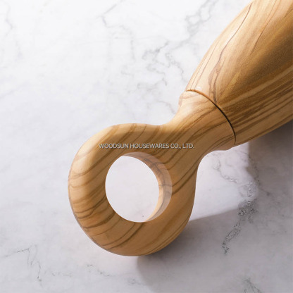 Woodsun Olive Wood Kitchenware Salt and Pepper Mills Grinder Set Gold