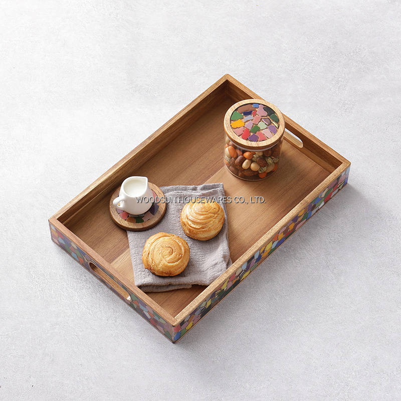 Woodsun Custom Luxury Cake Storage Serving Tray in Wood