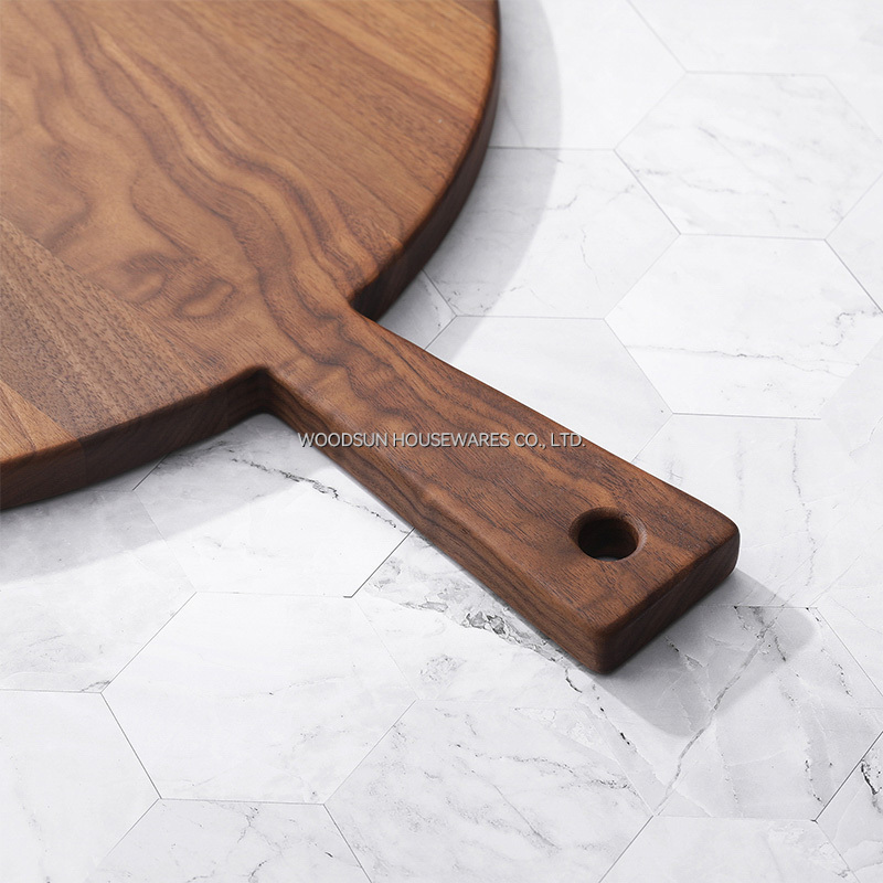Woodsun Manufacturer US Black Walnut Maple Wooden Pizza Cutting Board