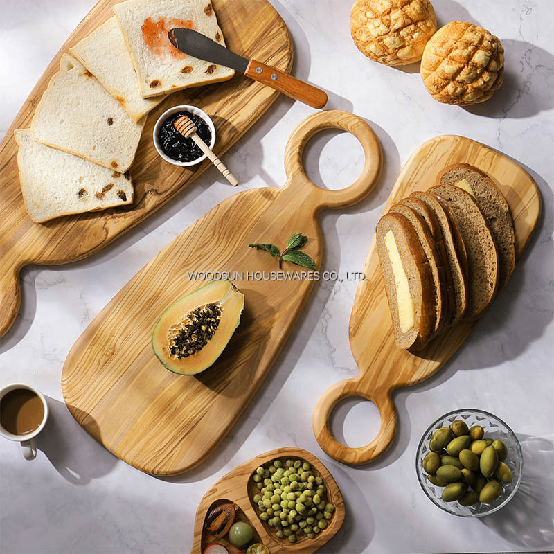 Woodsun Slicing Board Custom Wood Serving Cutting Board Olive