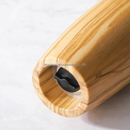 Woodsun Olive Wood Kitchenware Salt and Pepper Mills Grinder Set Gold